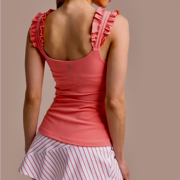 NWT Southern Tide Coral Ruffle Tank Top - Picture 4 of 10